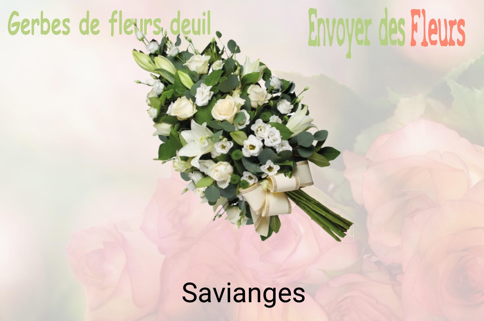 Gerbe de fleurs de deuil livrée à Savianges